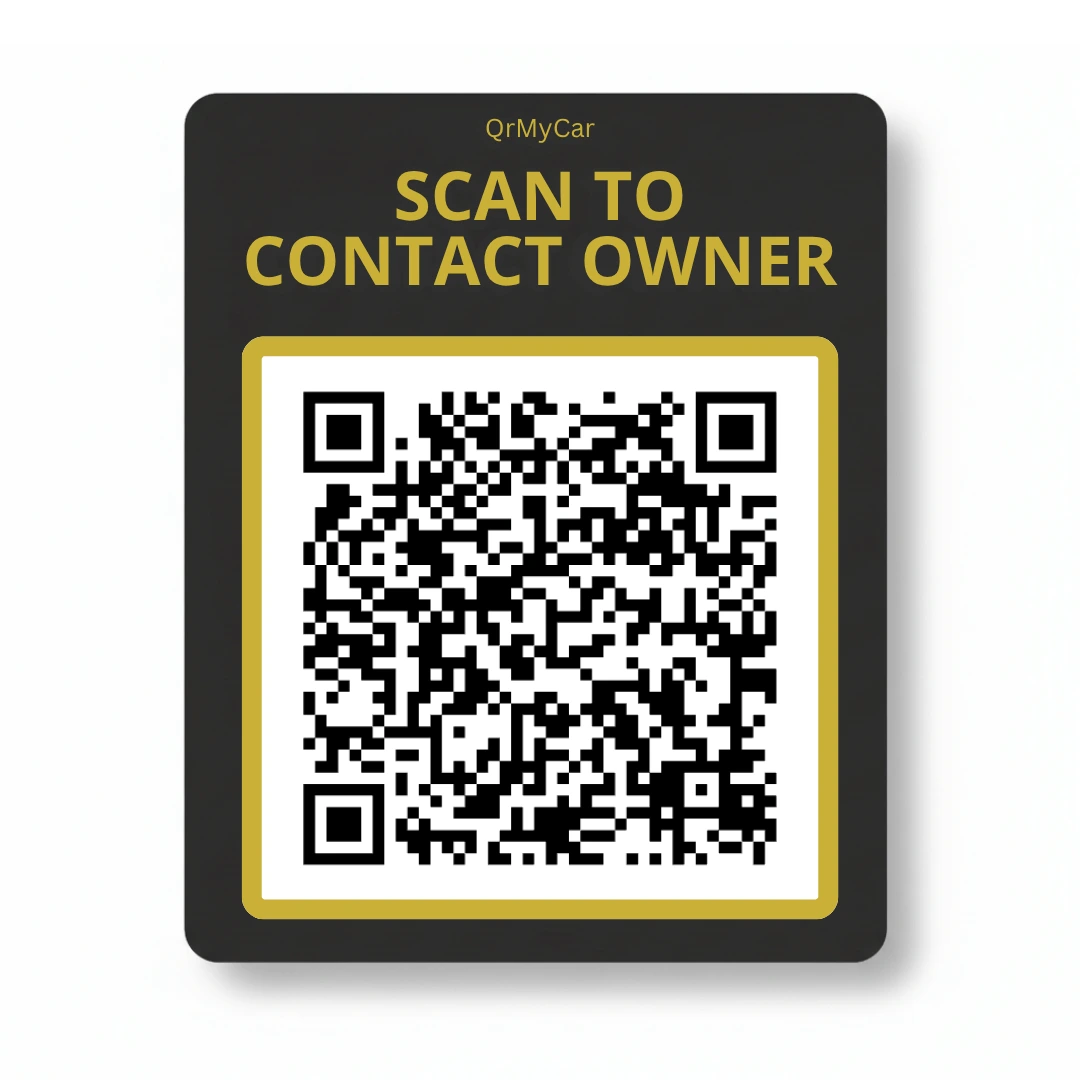 Preview of QrMyCar personal QR sticker