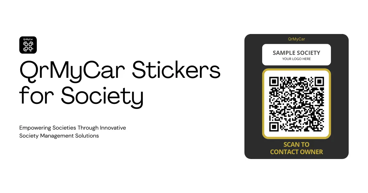 QR Stickers for Society Vehicles | QrMyCar